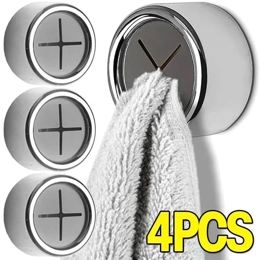 4/1Pcs Self Adhesive Towel Plug Holder Wall Mounted Bathroom Organizers Towel Hooks Storage Rack Kitchen Rags Dishcloth Clips